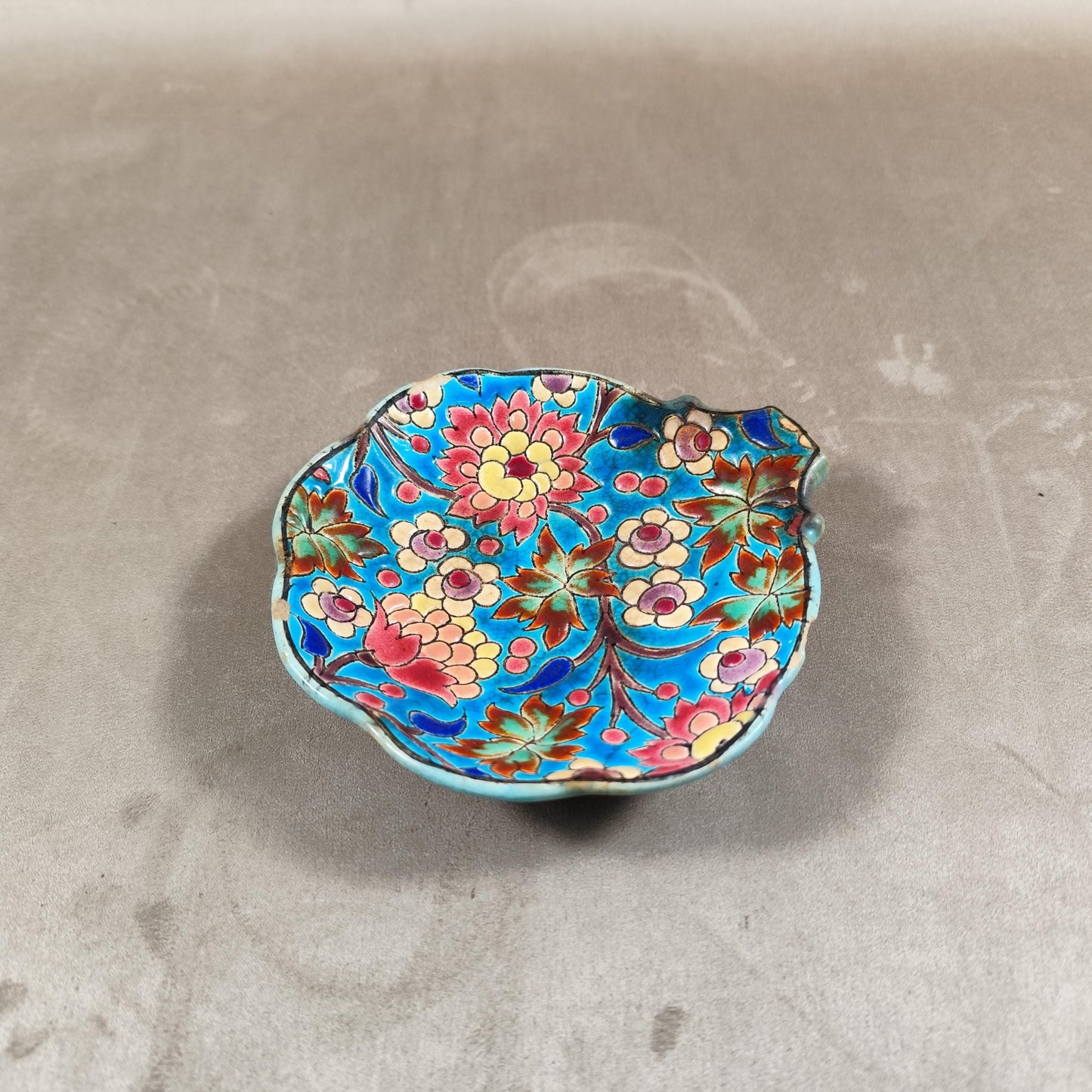 RARE Vide poche en émaux de Longwy ancien Made in France Vintage 1950