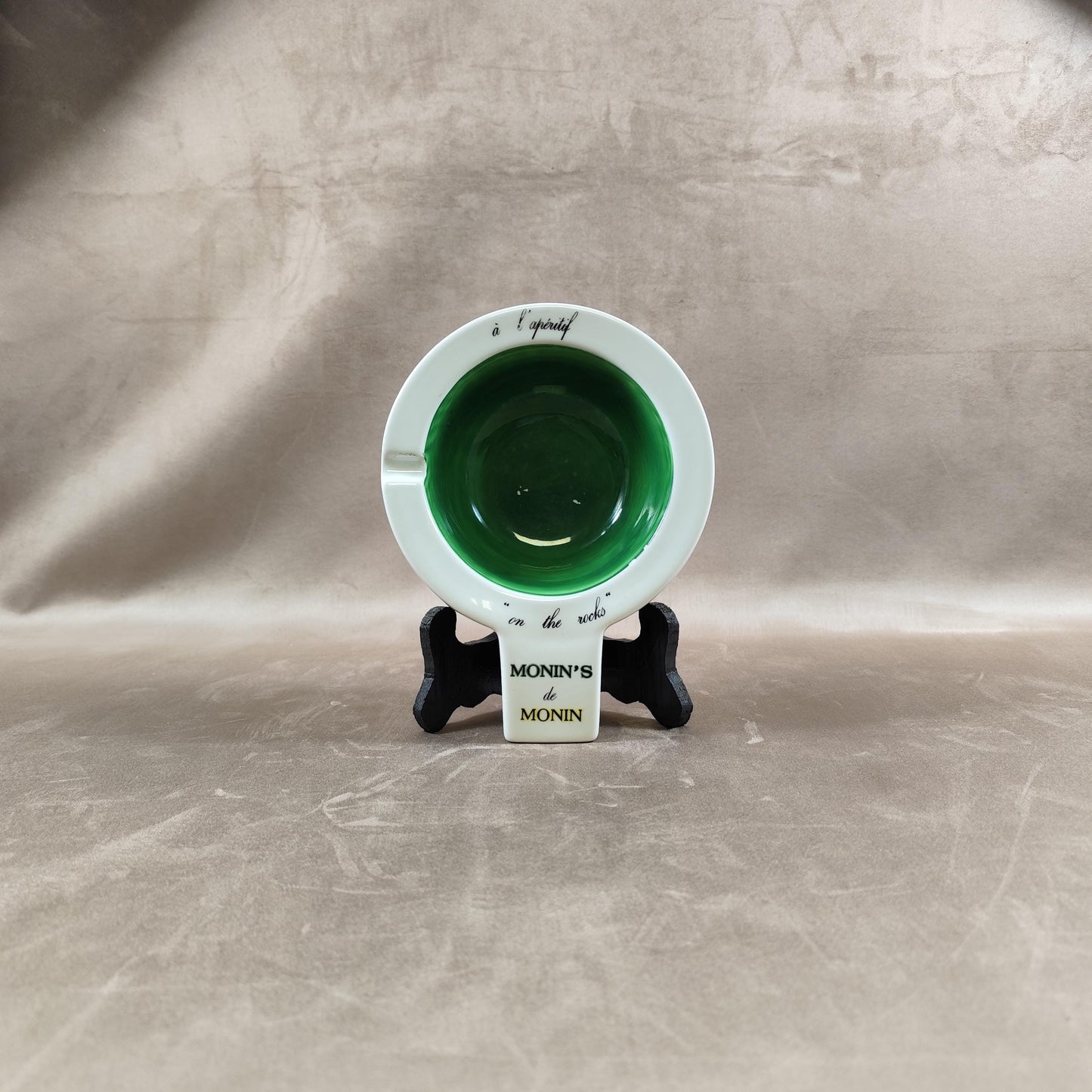 Cendrier XXL Publicitaire Monin en Porcelaine de France Made in France Vintage 1970