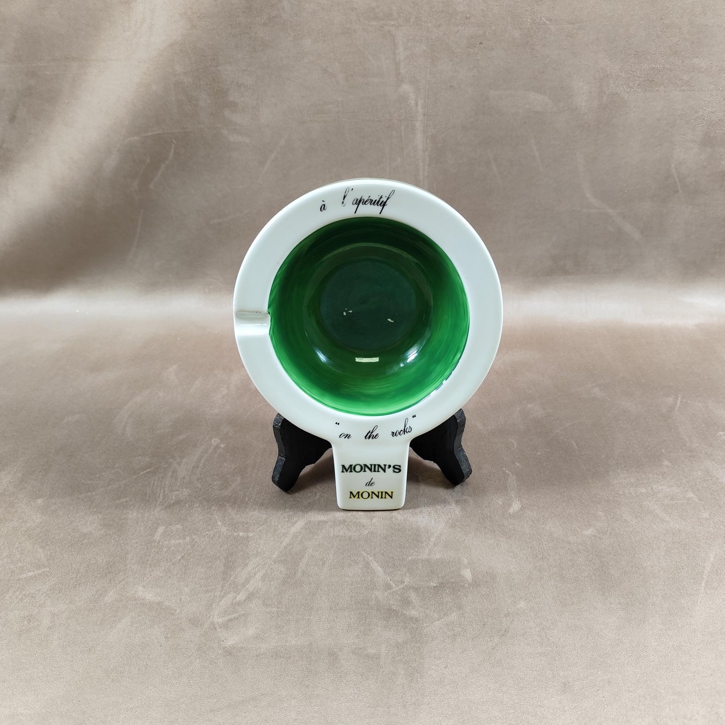 Cendrier XXL Publicitaire Monin en Porcelaine de France Made in France Vintage 1970