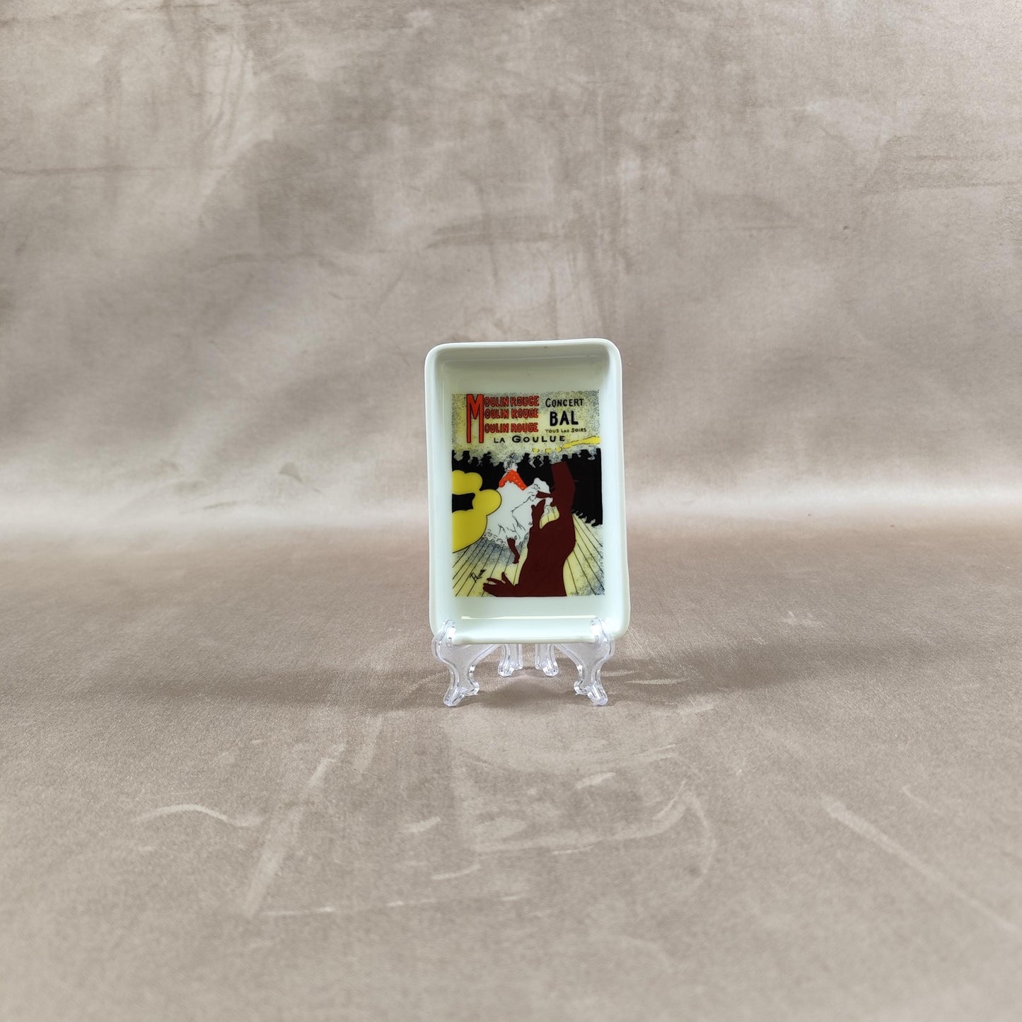 Cendrier Publicitaire Moulin Rouge la Goulue de Toulouse Lautrec par Porcelaines Florence Limoges Made in France Vintage 1970