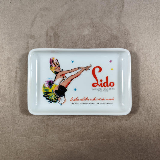 Cendrier Publicitaire Lido Champs Elysées Paris par Porcelaines Florence Limoges Made in France Vintage 1970