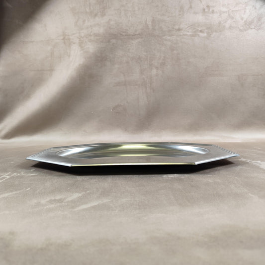 Plateau de service en acier inoxydable Jean Couzon Made in France Vintage 1970