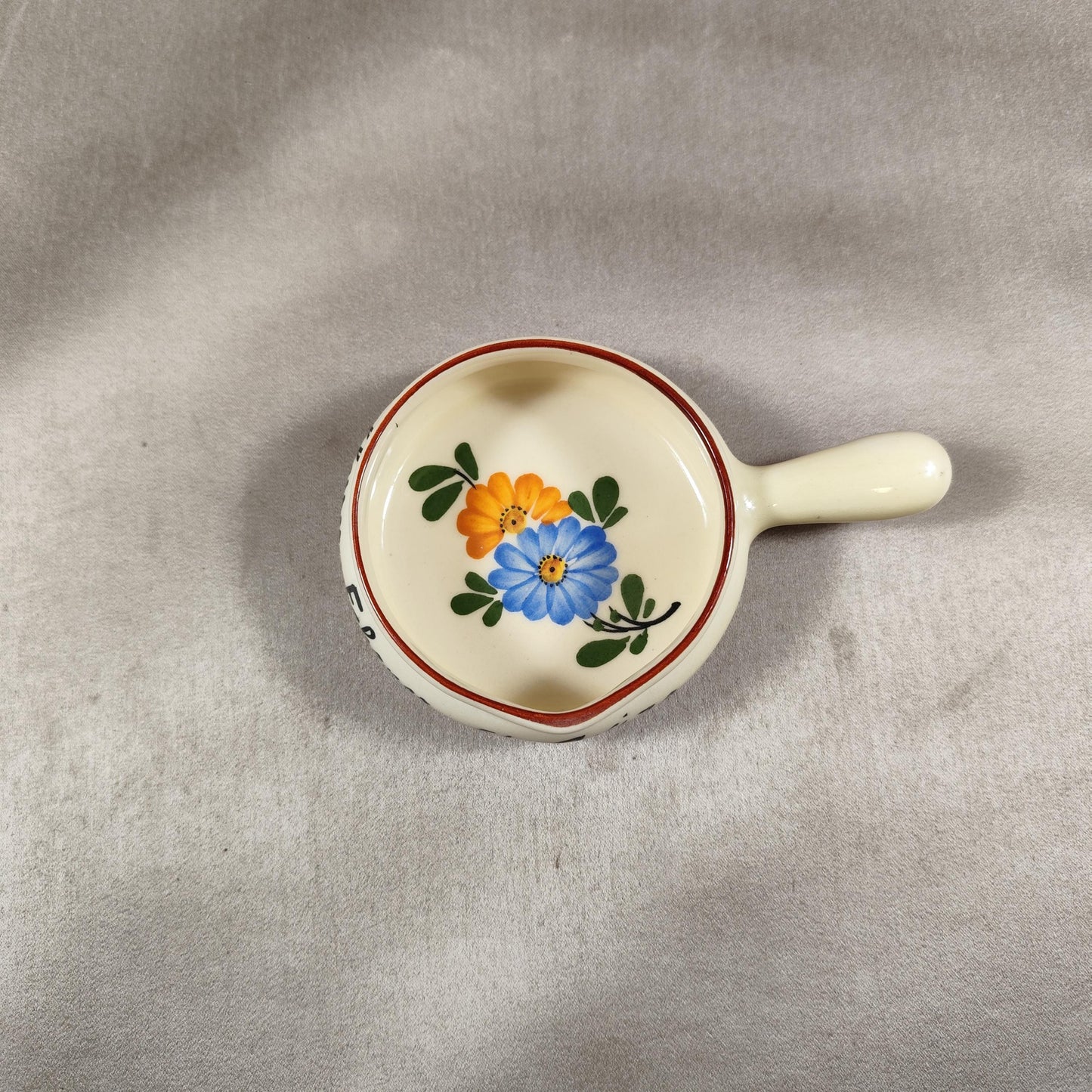 Caquelon décoratif Champagne Schlesser Fahrner Avize Décor fait main Made in France 1970