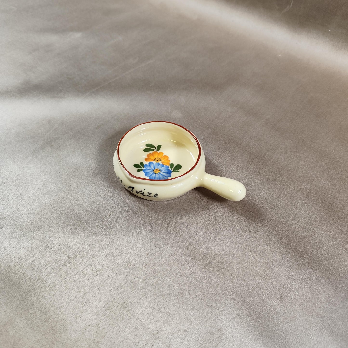 Caquelon décoratif Champagne Schlesser Fahrner Avize Décor fait main Made in France 1970