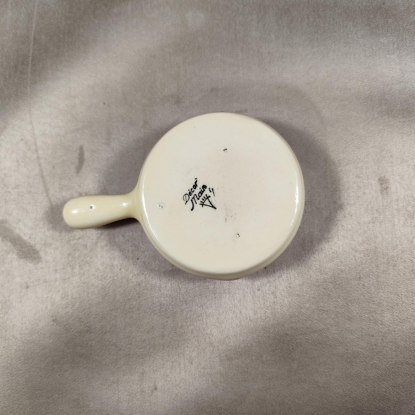 Caquelon décoratif Champagne Schlesser Fahrner Avize Décor fait main Made in France 1970