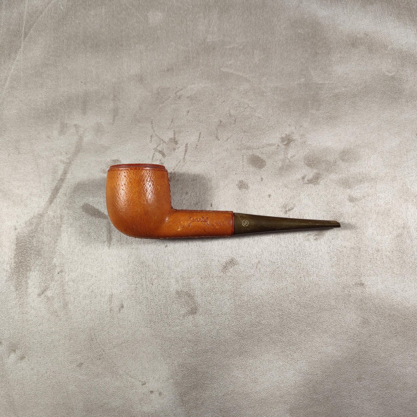 Pipe en Bois et cuir vintage Made in France Vintage 1960