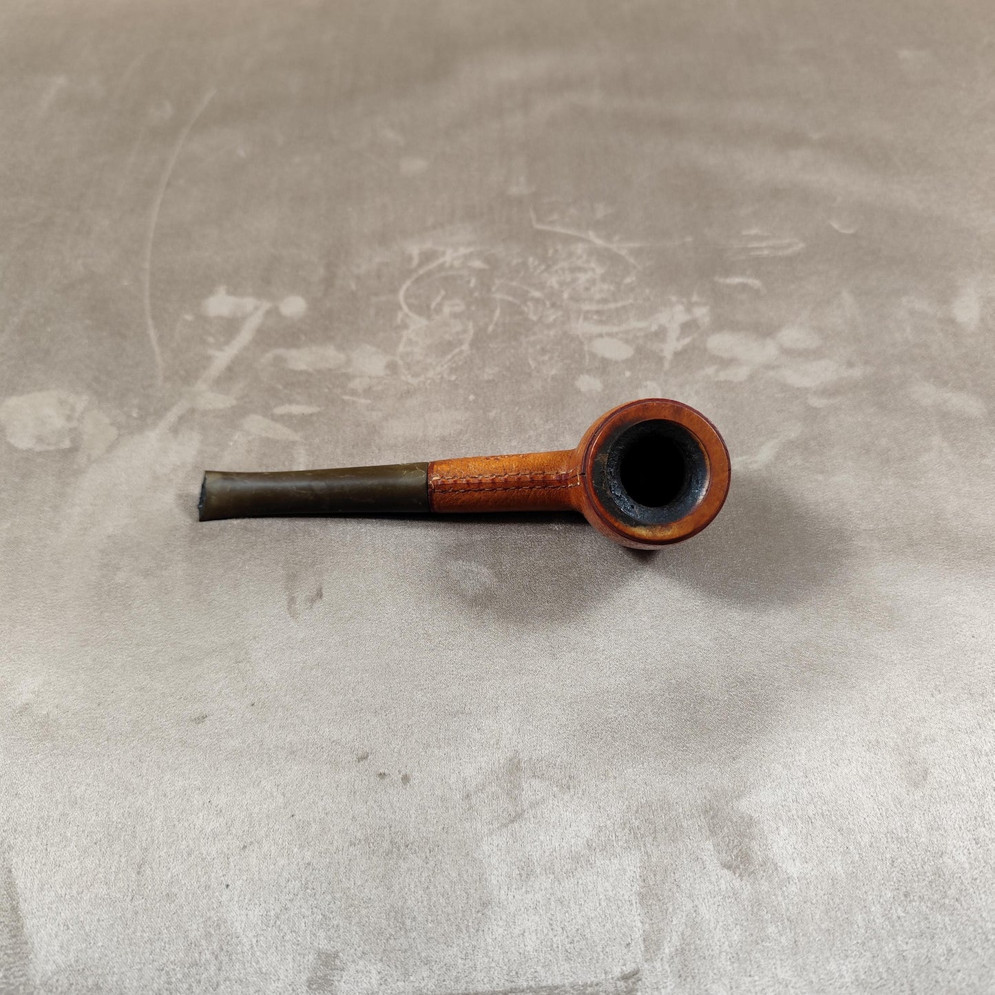 Pipe en Bois et cuir vintage Made in France Vintage 1960