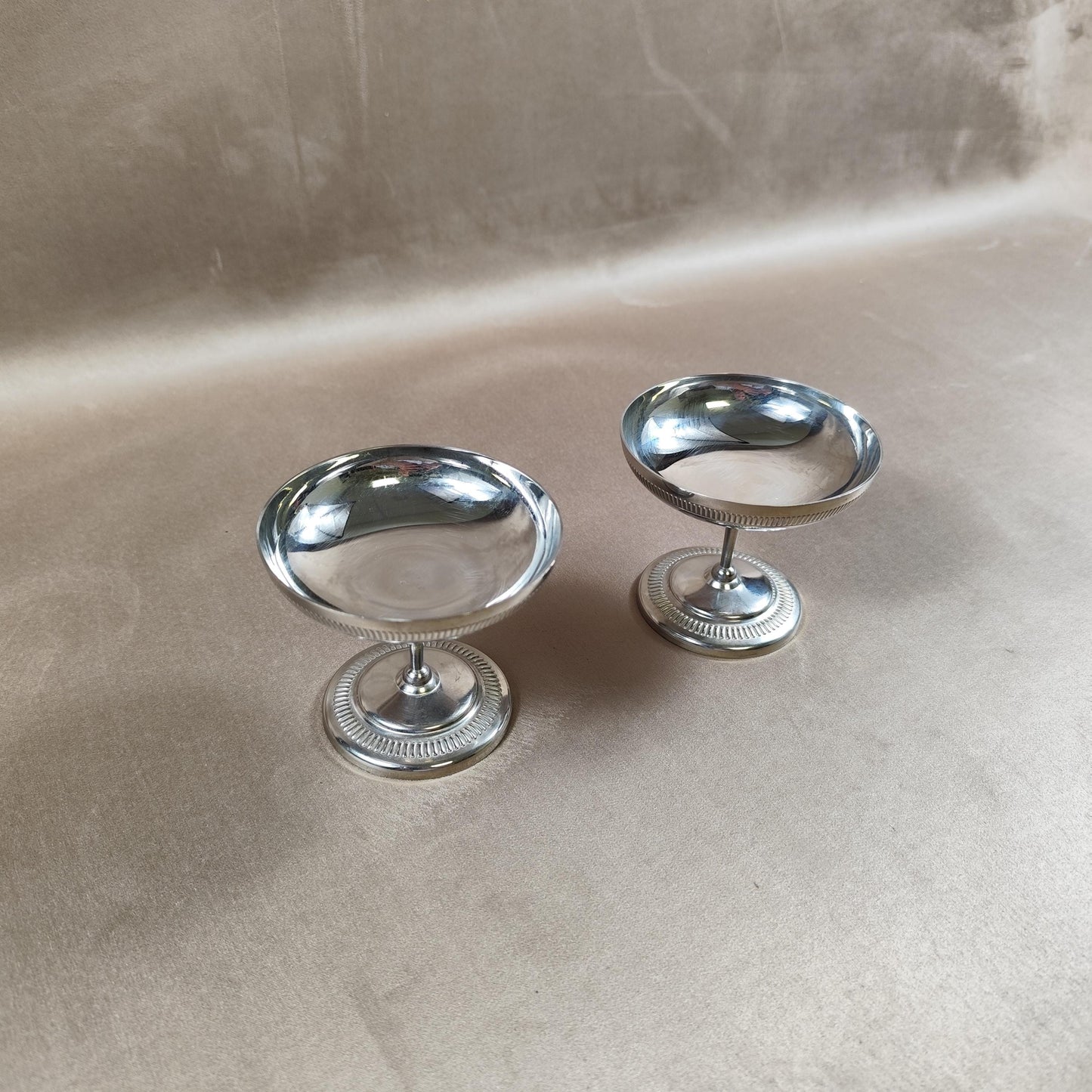 Ensemble de 2 coupes à glace en Inox 18/10 Made in France Vintage 1980