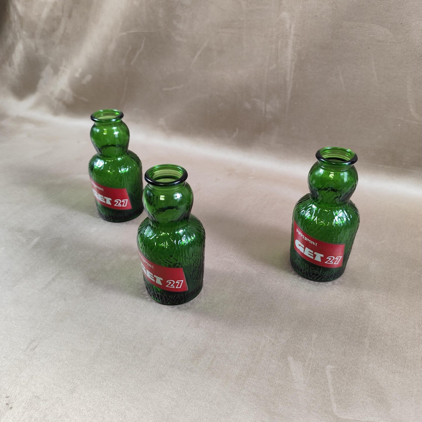 Lot de 3 cruches Get 27 en verre Made in France Vintage 1970