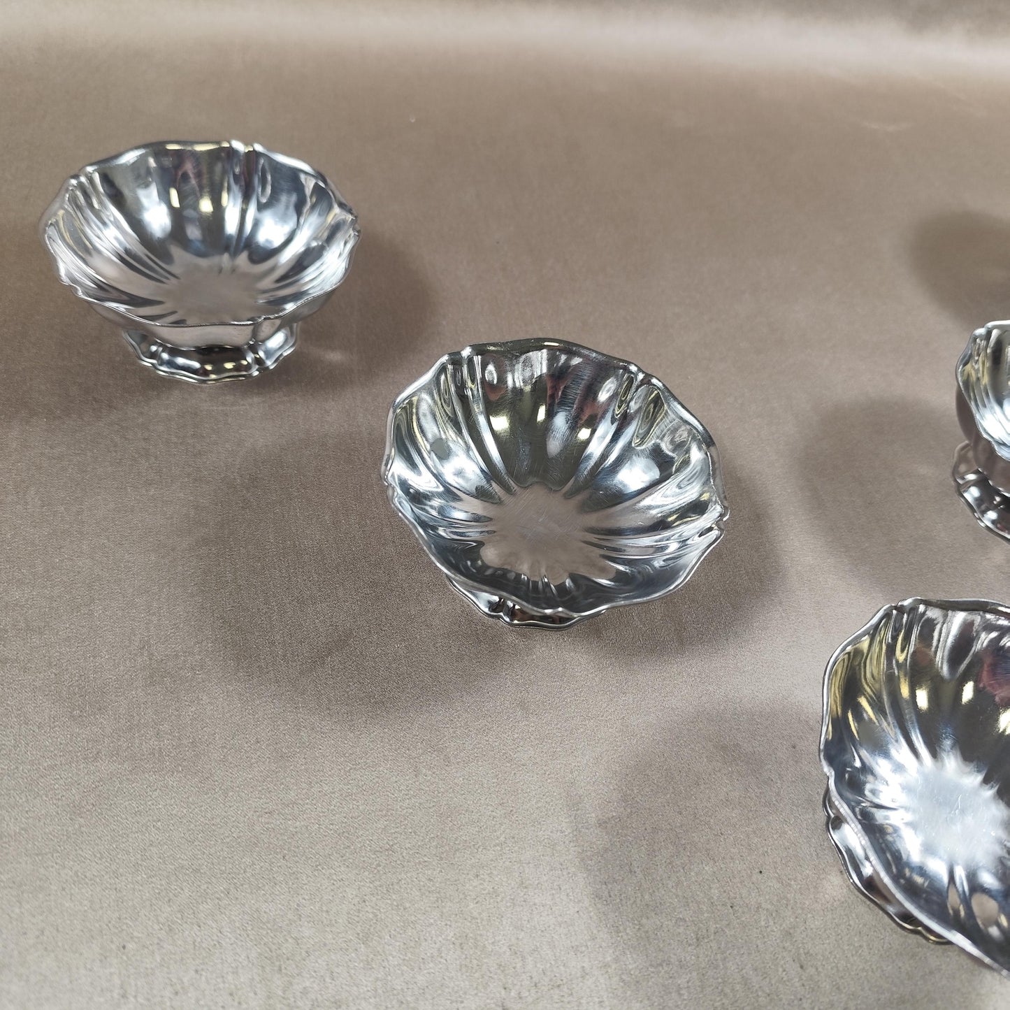 Lot de 5 coupes à glace en inox 18/10 Made in France Vintage 1970