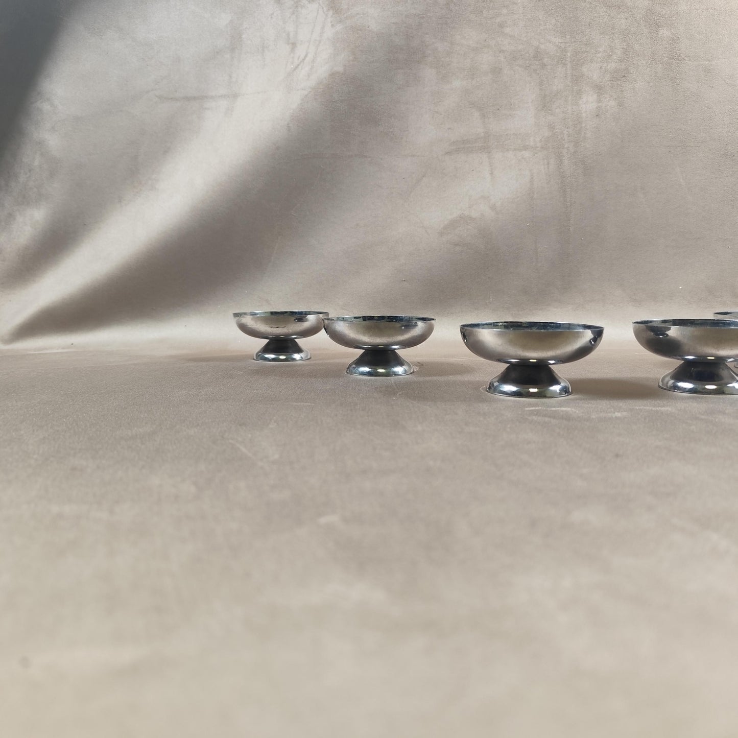 Lot de 6 coupes à glace en inox 18/10 Made in France Vintage 1980