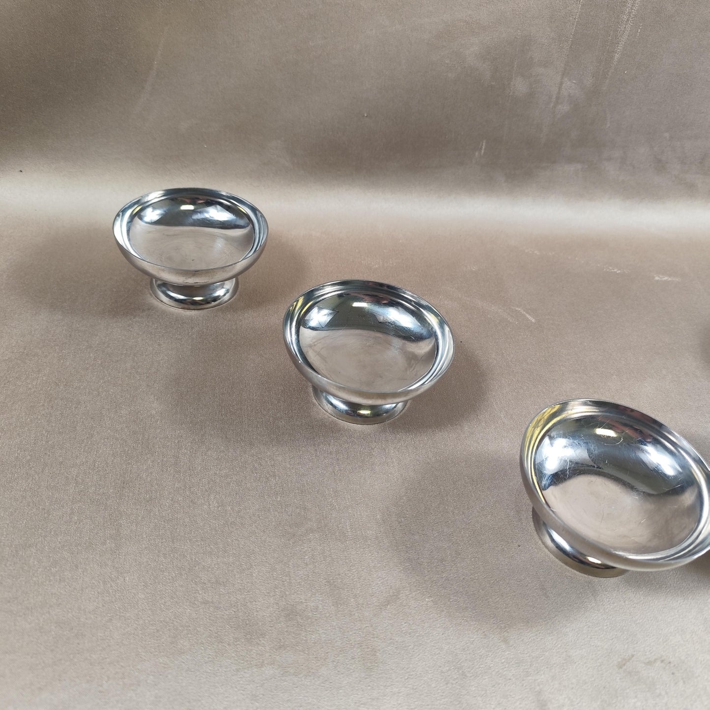 Lot de 6 coupes à glace en inox 18/10 Made in France Vintage 1980