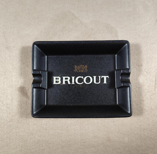 Cendrier Publicitaire Champagne Bricout en faience noir Made in France Vintage 1970