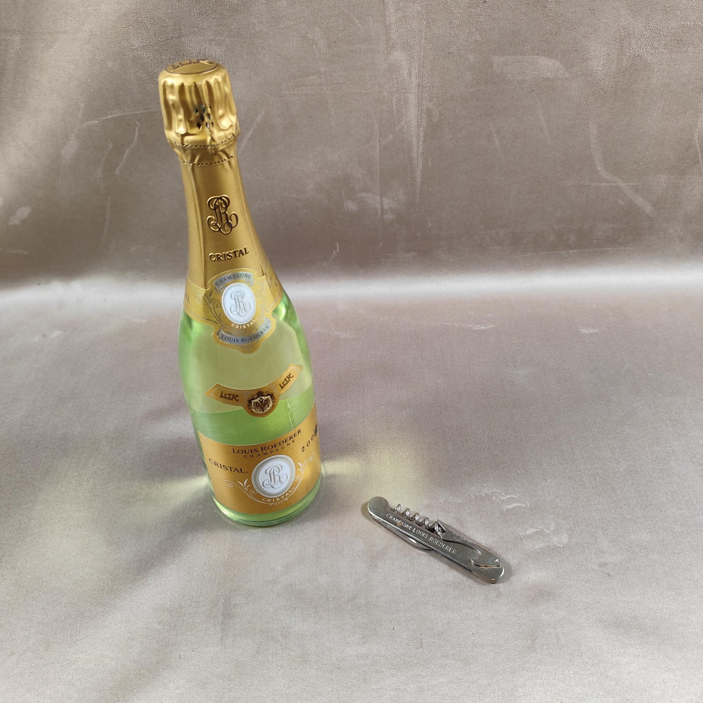 Décapsuleur, Tire-bouchon Champagne Louis Roederer en acier Made in France Vintage 1970