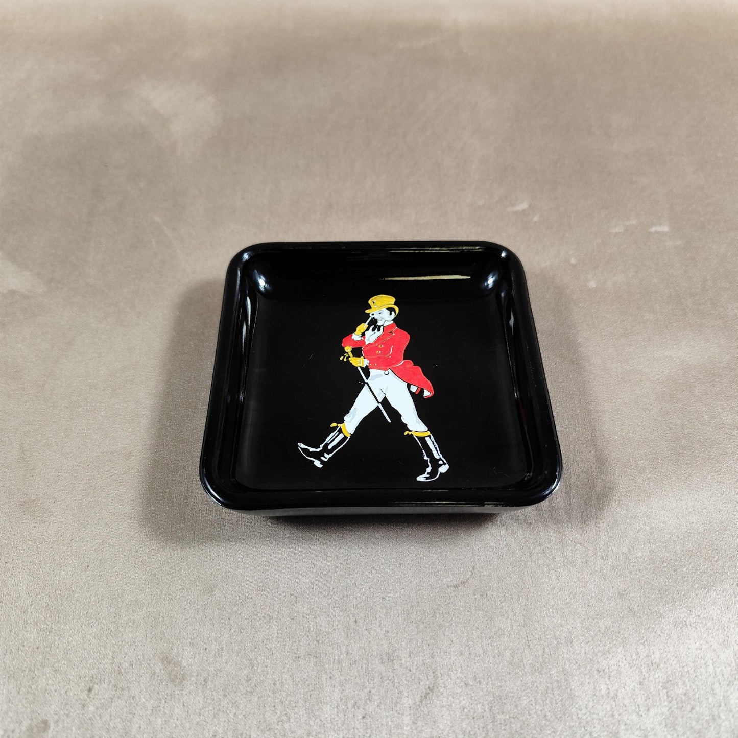 Cendrier Publicitaire Johnnie Walker en verre Made in France Vintage 1970