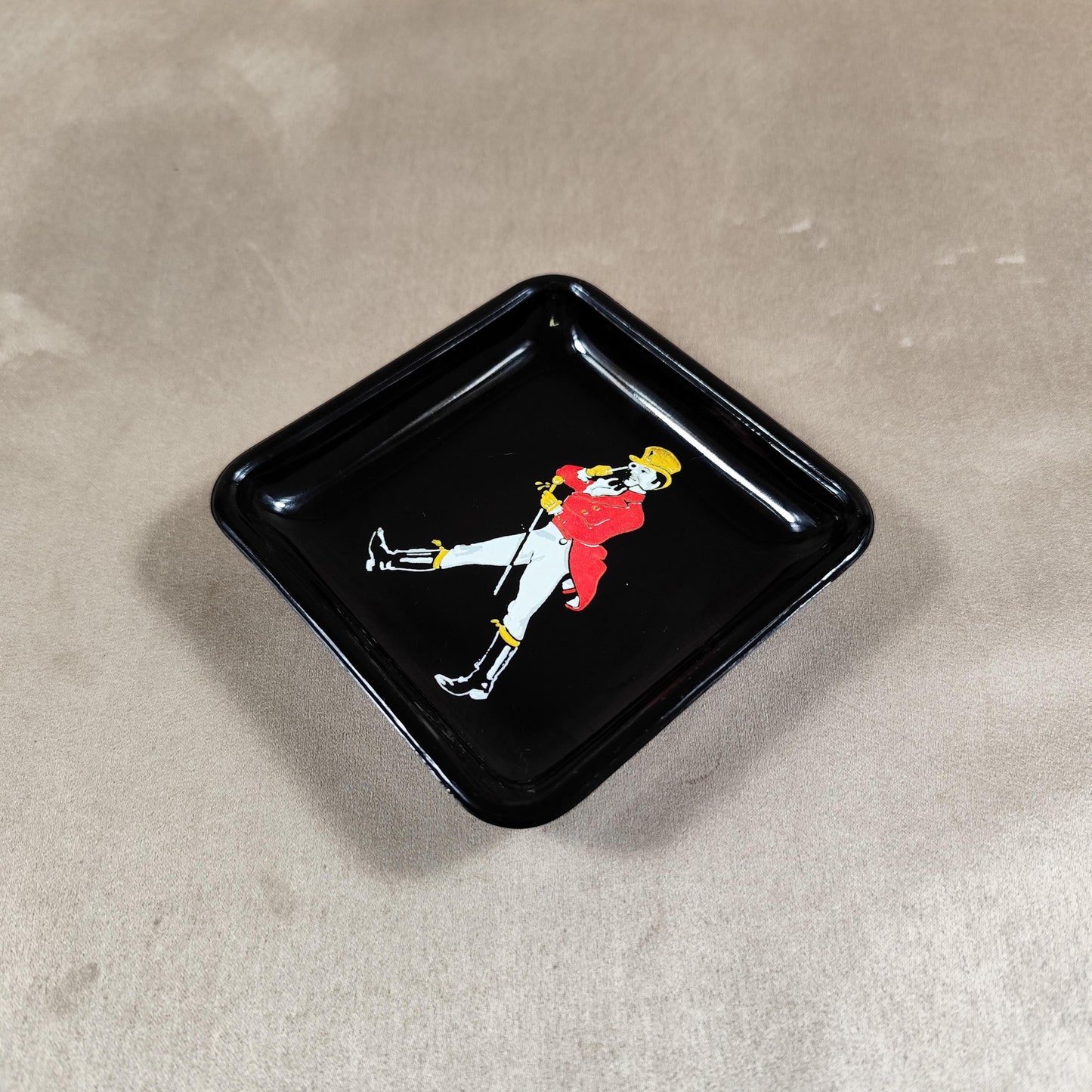 Cendrier Publicitaire Johnnie Walker en verre Made in France Vintage 1970