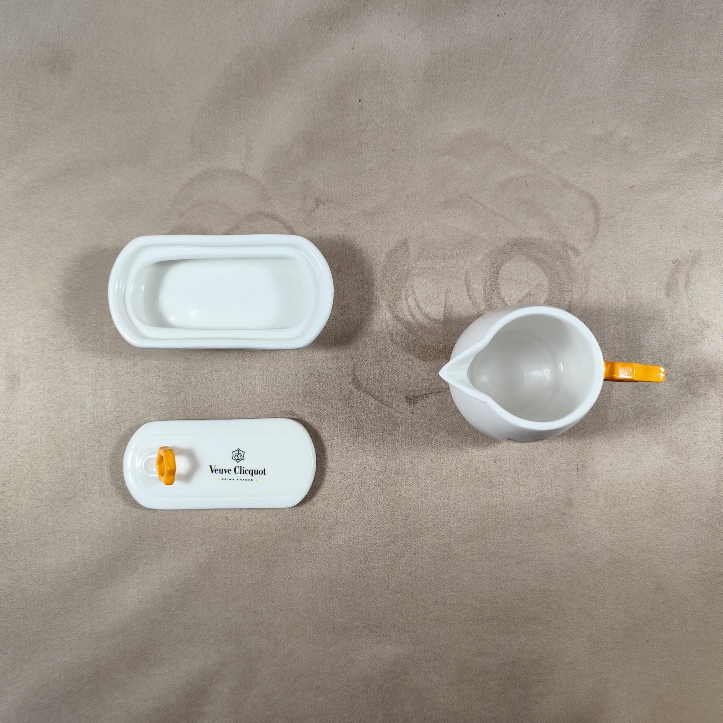 VERY RARE Service de table Champagne Veuve Clicquot Ponsardin en faïence Made in France Vintage 1980