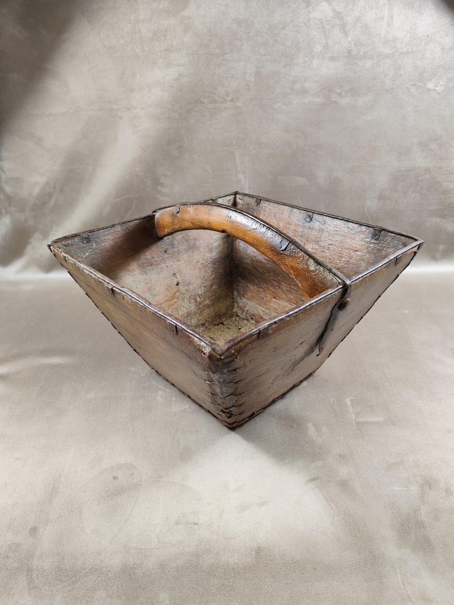 RARE Panier de récolte pour les rizières en bois Made in Vietnam Vintage 1900