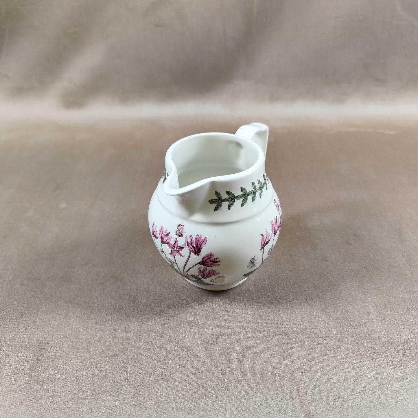 Pichet pot à lait Portmeiron The Botanic Garden en faience blanche Made in England Vintage 1970