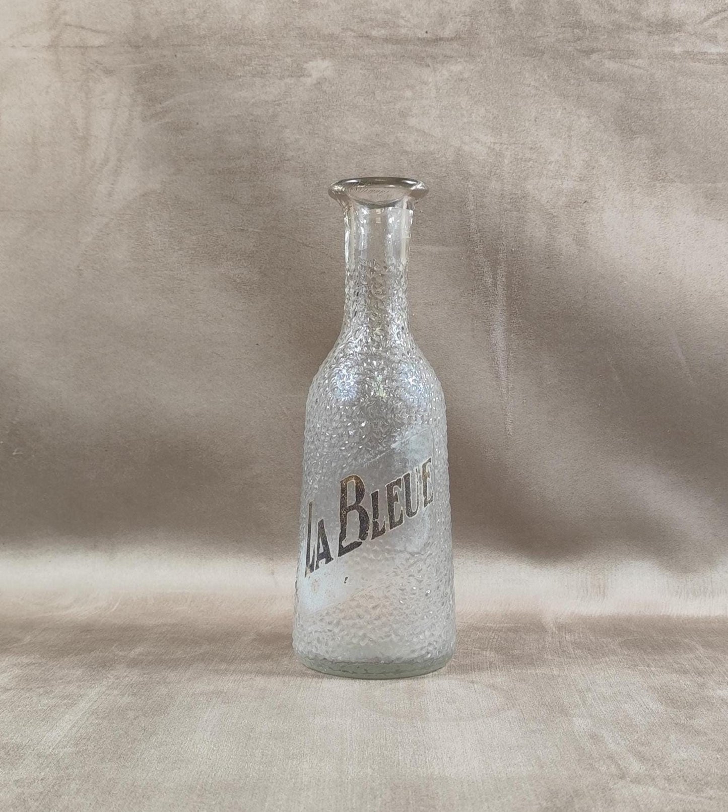Carafe LA BLEUE en verre Made in France Vintage 1970