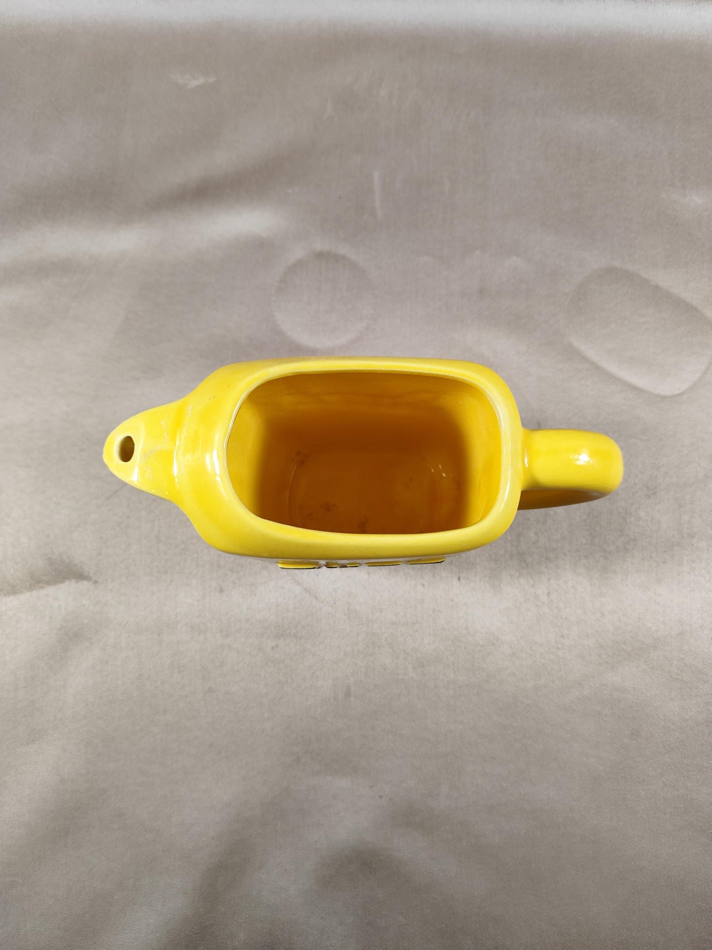 Cruche Suze en céramique jaune Made in France Vintage 1950