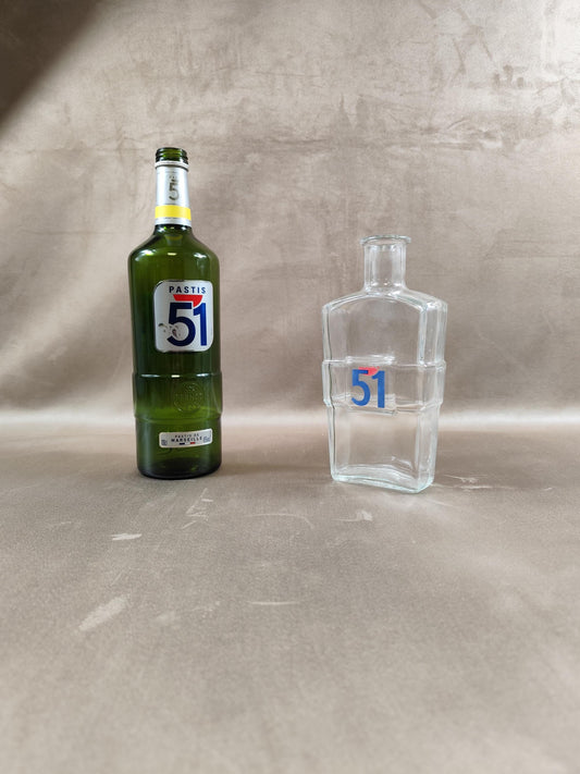 Pichet à eau Pastis 51 en verre Made in France Vintage 1970
