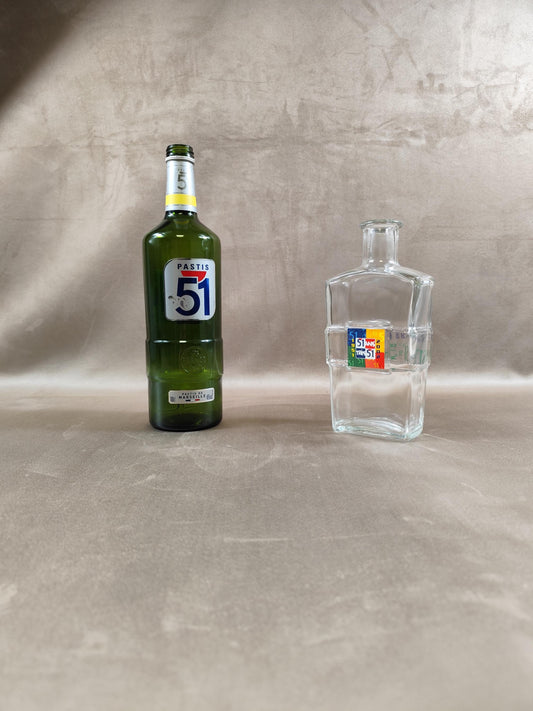 Pichet à eau Pastis 51 en verre Made in France Vintage 1970