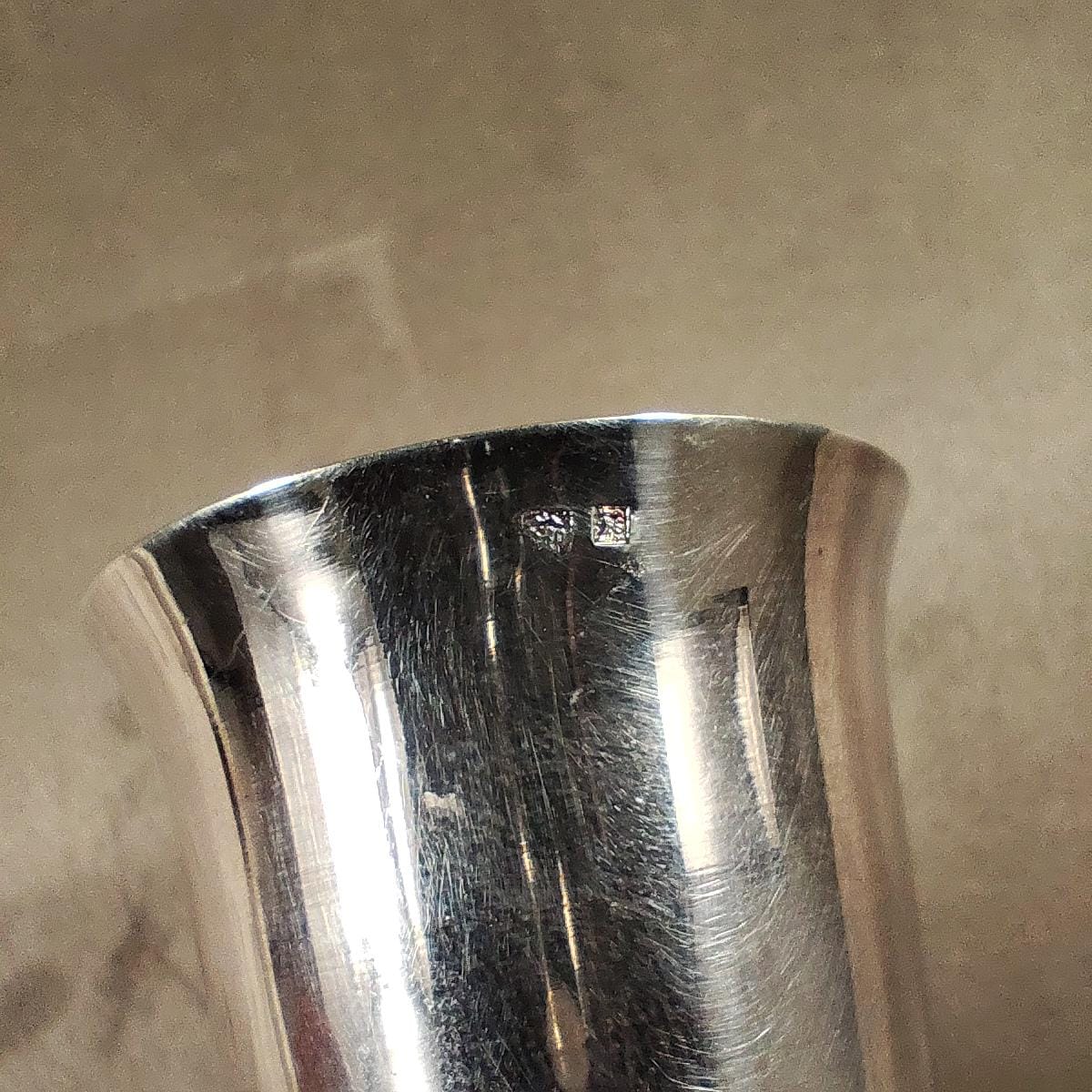 Ecrin Timbale de baptêmes en métal argenté Made in France Vintage 1970