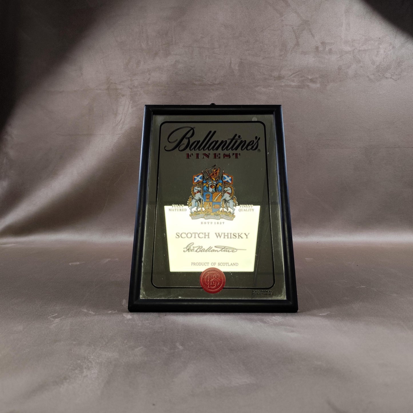 Miroir Publicitaire Whisky Ballantine's Made in France Vintage 1970