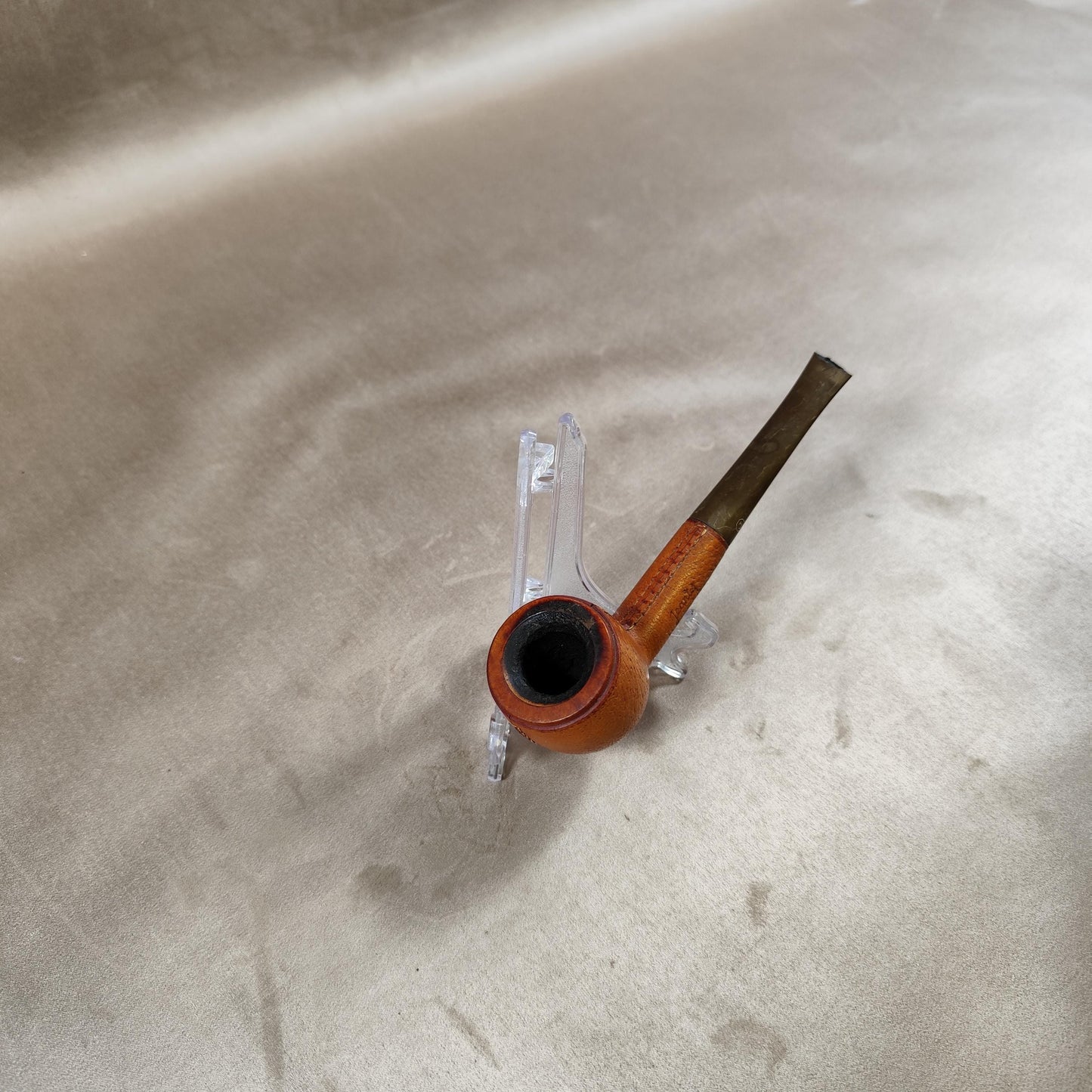 Pipe en Bois et cuir vintage Made in France Vintage 1960