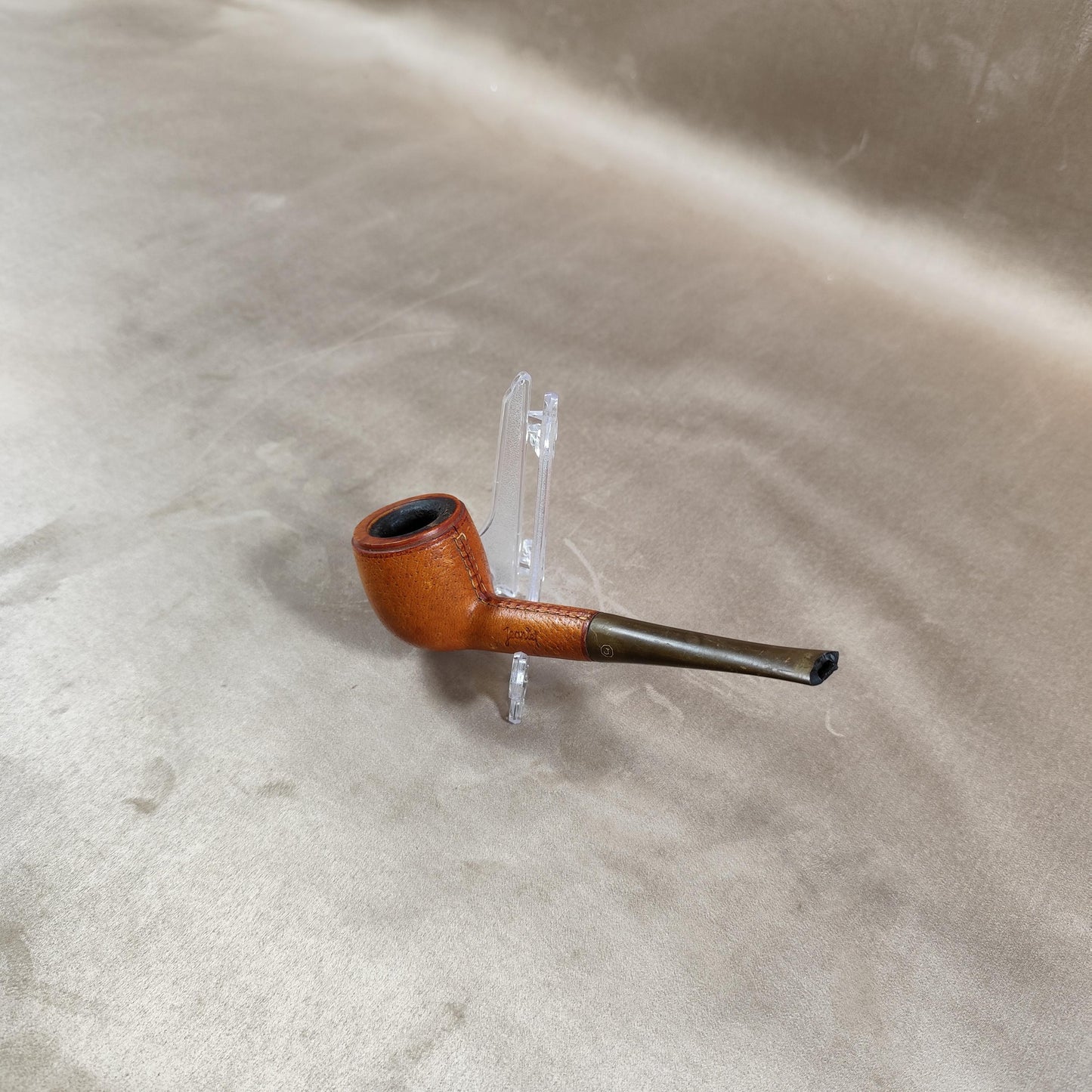 Pipe en Bois et cuir vintage Made in France Vintage 1960