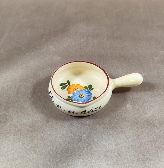 Caquelon décoratif Champagne Schlesser Fahrner Avize Décor fait main Made in France 1970