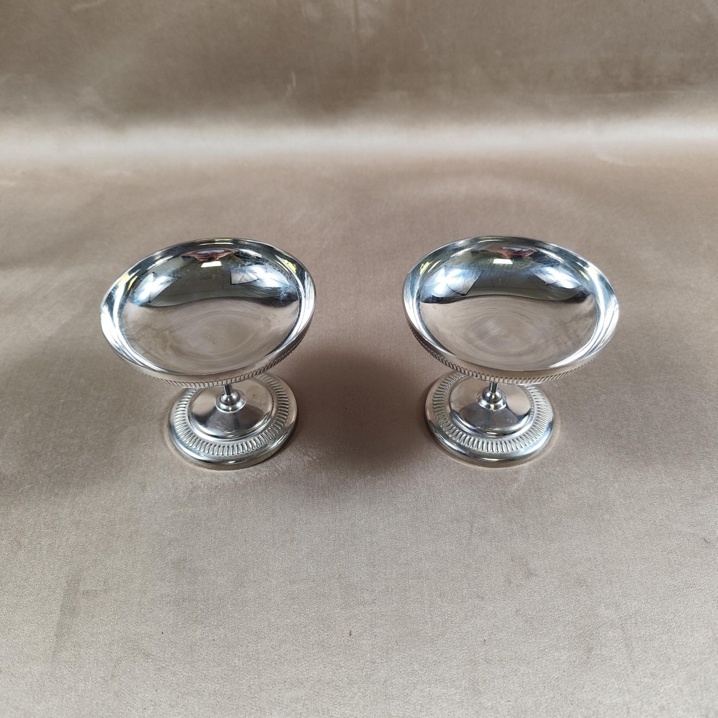 Ensemble de 2 coupes à glace en Inox 18/10 Made in France Vintage 1980