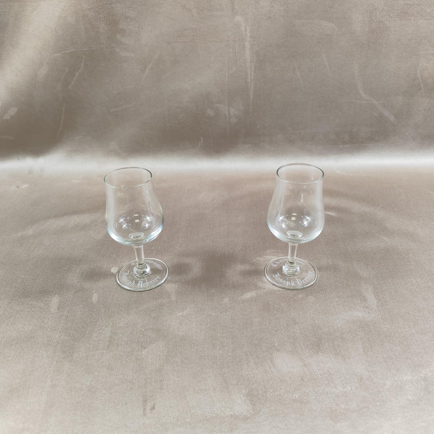 Lot de 2 Flûtes Champagne Joseph Perrier en verre Made in France Vintage 1970