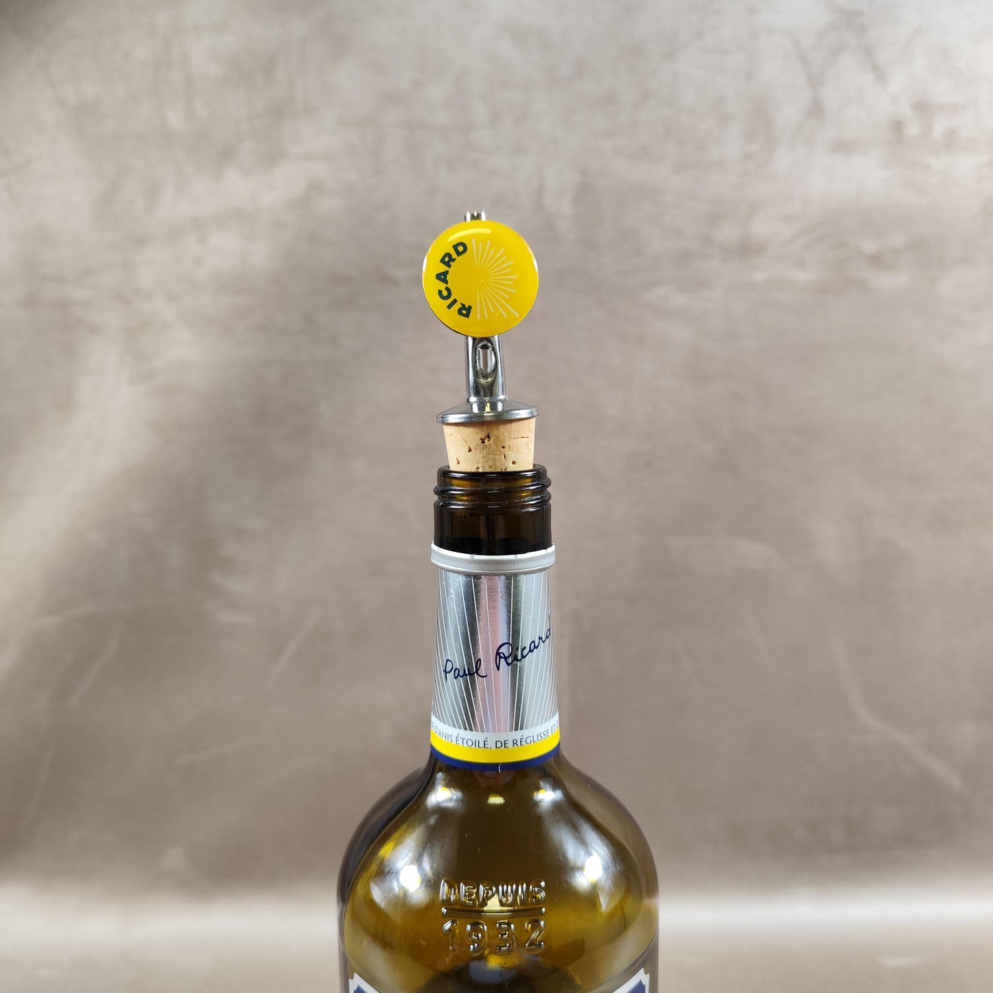 Bouchon de bouteille Ricard en plastique et métal Made in France Vintage 1980