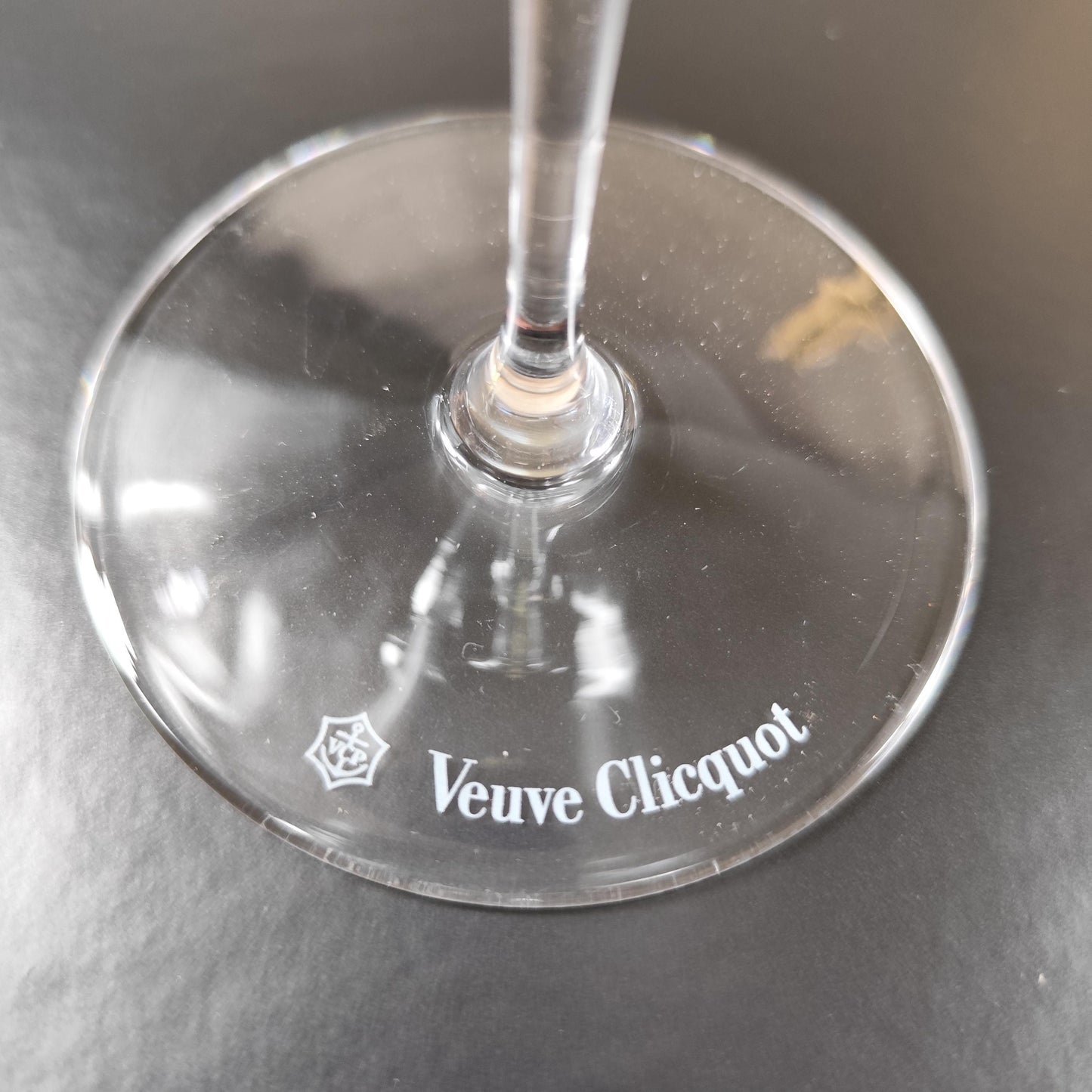 Coffret de 2 Flûtes Veuve Clicquot Ponsardin en cristal Made in France Vintage 1990