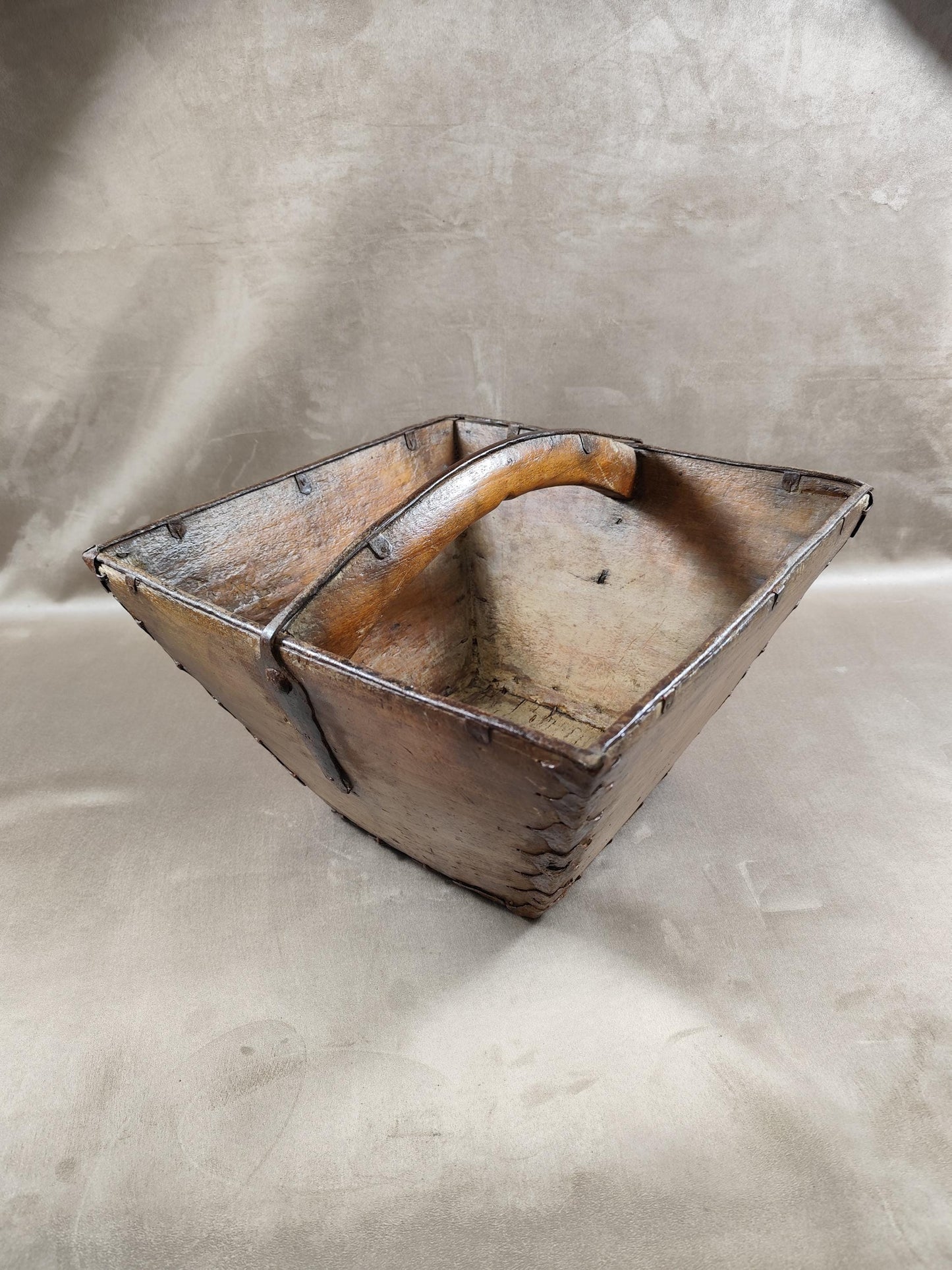 RARE Panier de récolte pour les rizières en bois Made in Vietnam Vintage 1900