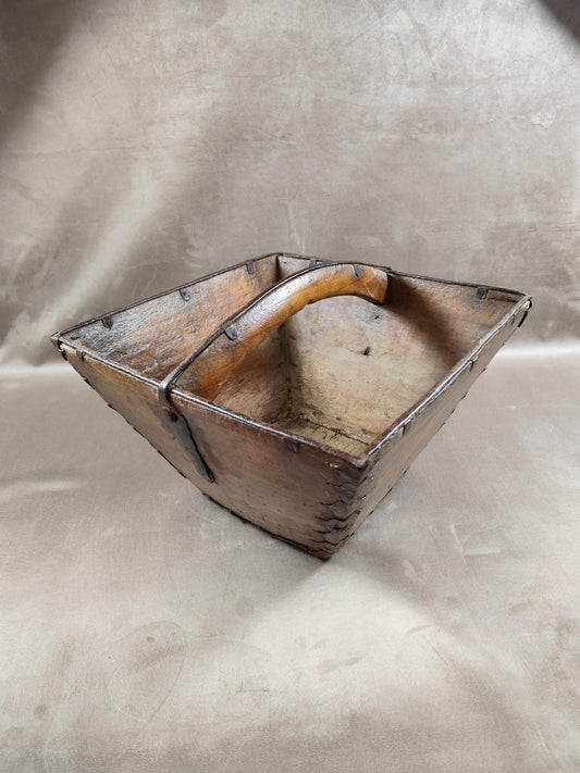 RARE Panier de récolte pour les rizières en bois Made in Vietnam Vintage 1900