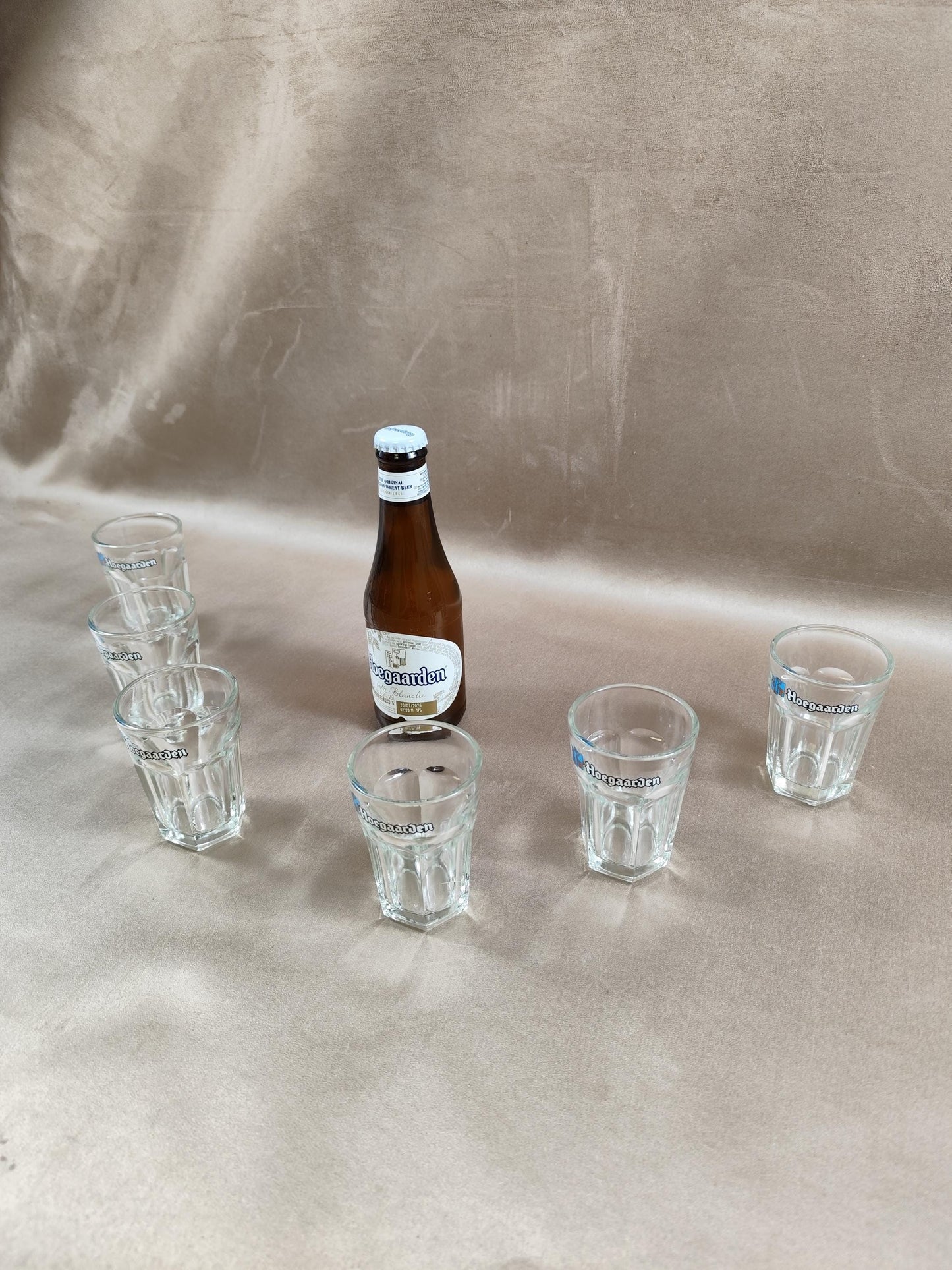 Lot de 6 verres à bière Hoegaarden en verre Made in France Vintage 2000