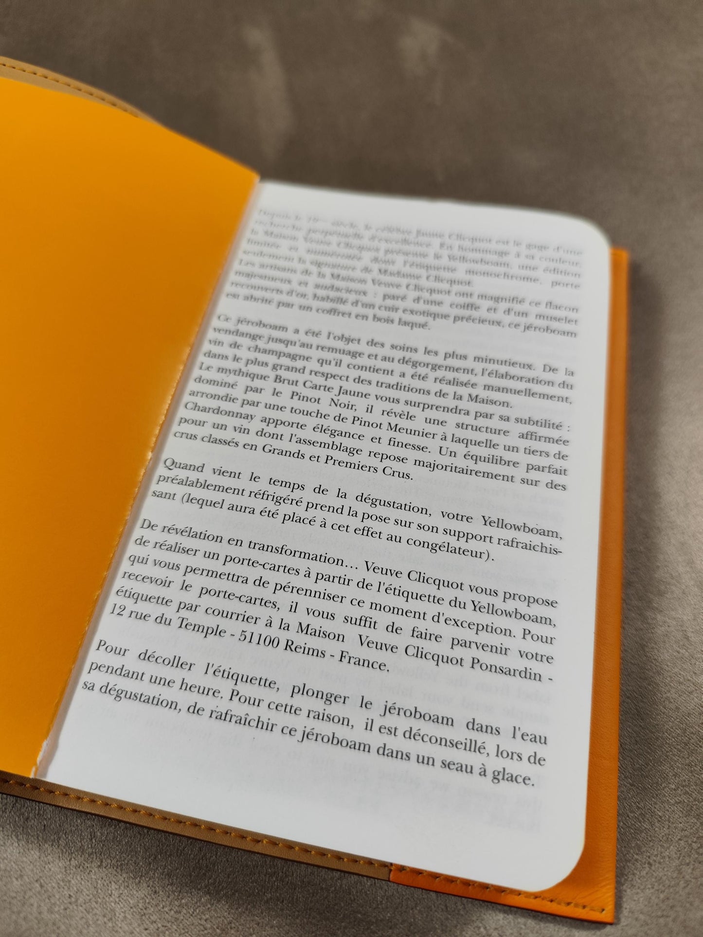 Carnet Champagne Veuve Clicquot Ponsardin en cuir galuchat Made in France Vintage 1990