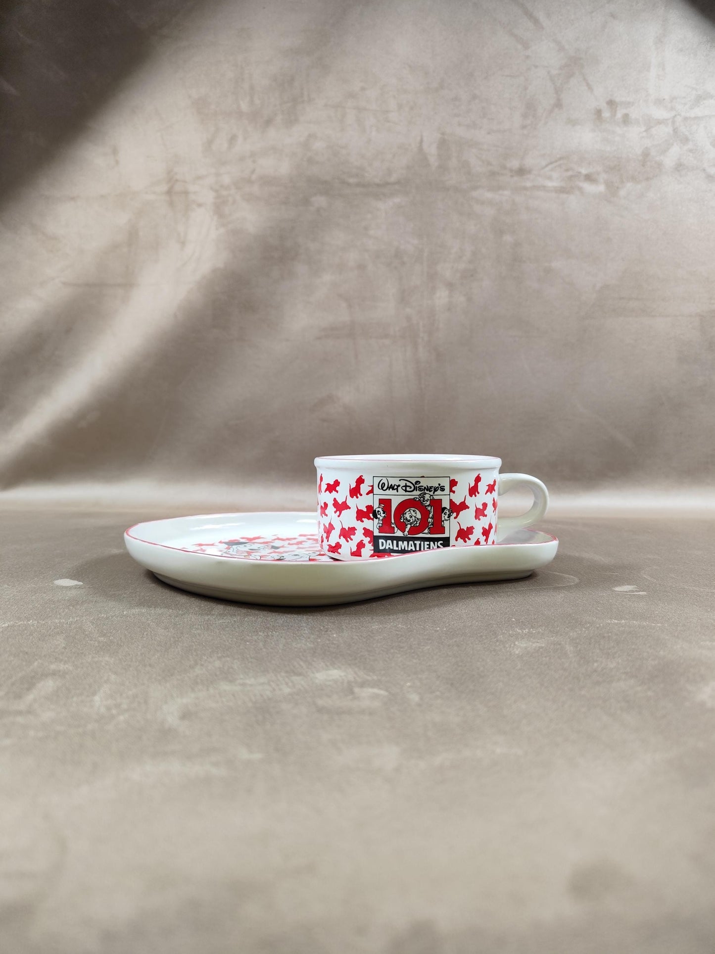 Service à petit déjeuner Walt Disney 101 dalmatiens Made in France Vintage 1990