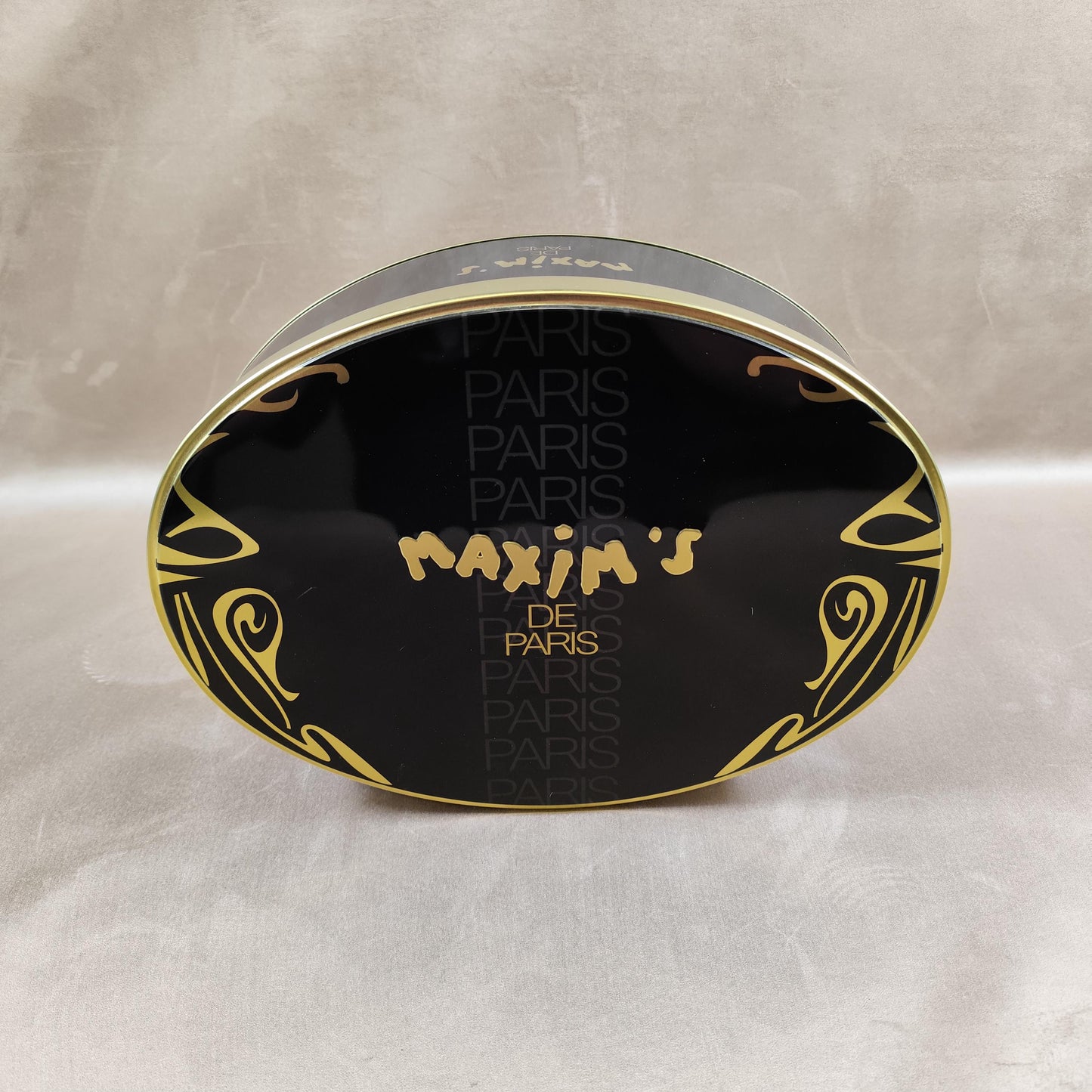 Boite Maxim's de Paris en aluminium Made in France Vintage 1970