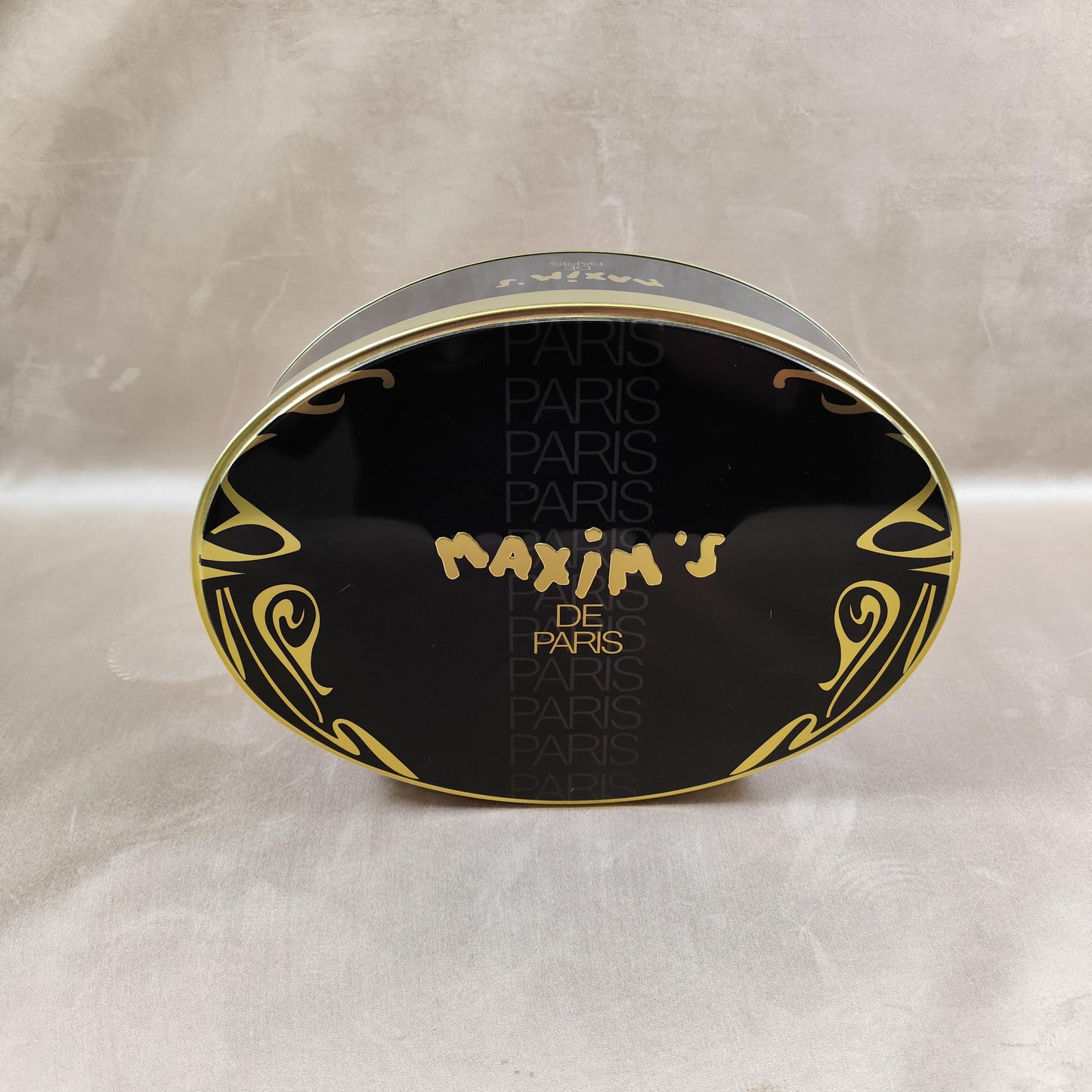 Boite Maxim's de Paris en aluminium Made in France Vintage 1970