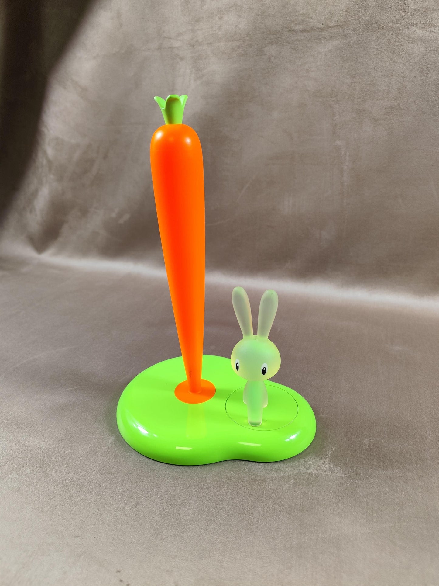 Distributeur d'essuie tout "Bunny & Carrot" design Alessi par Stefano Giovannoni Made in France Vintage 2002
