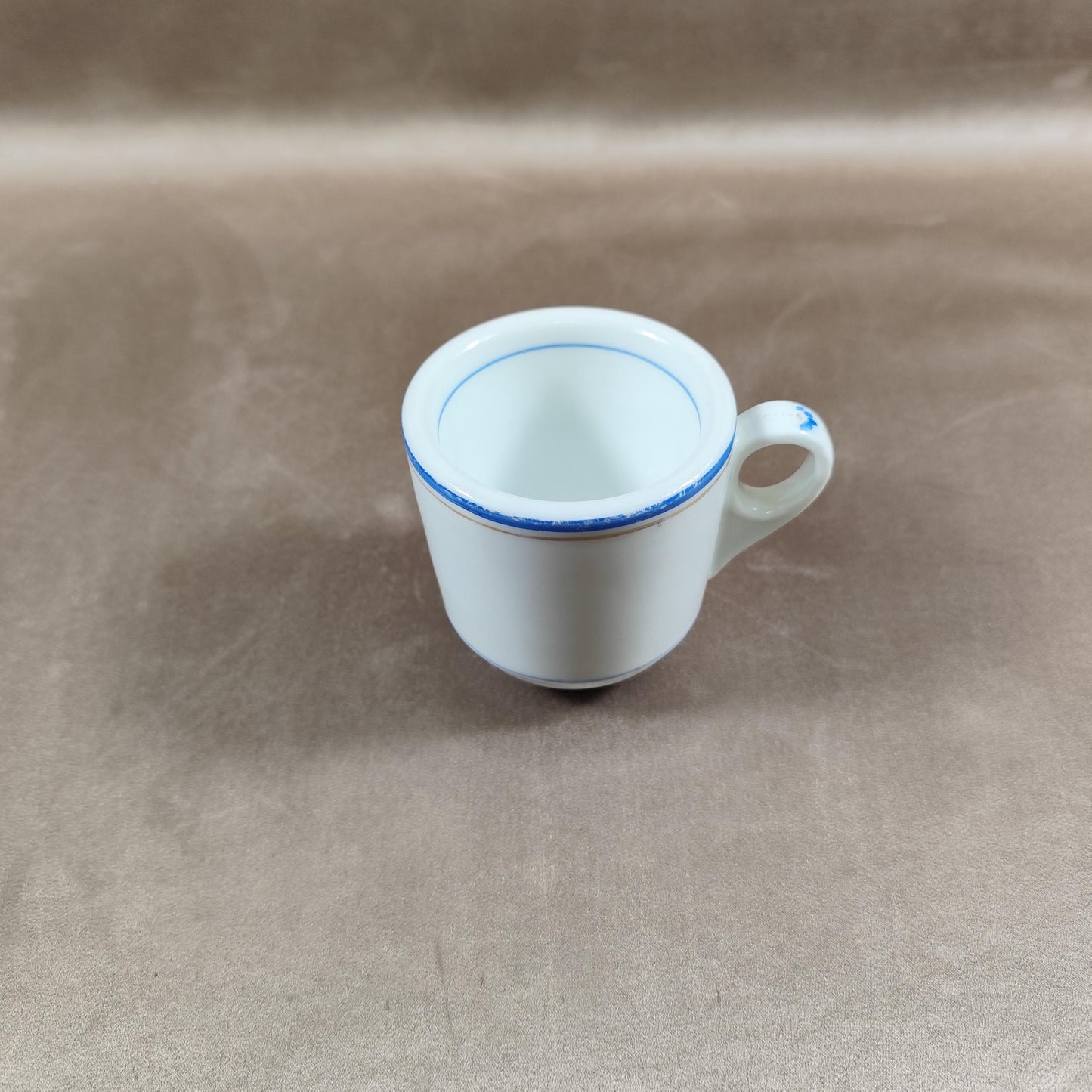 Tasse Brûlot ancienne en faïence blanche Made in France Vintage 1920