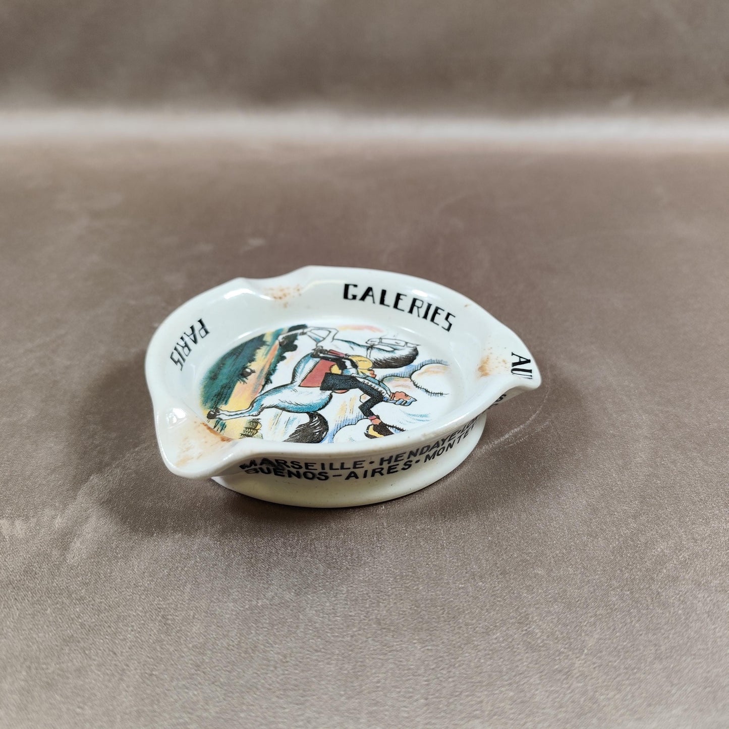 Cendrier Publicitaire Les Galeries Lafayette par Sarreguemines Made in France Vintage 1950