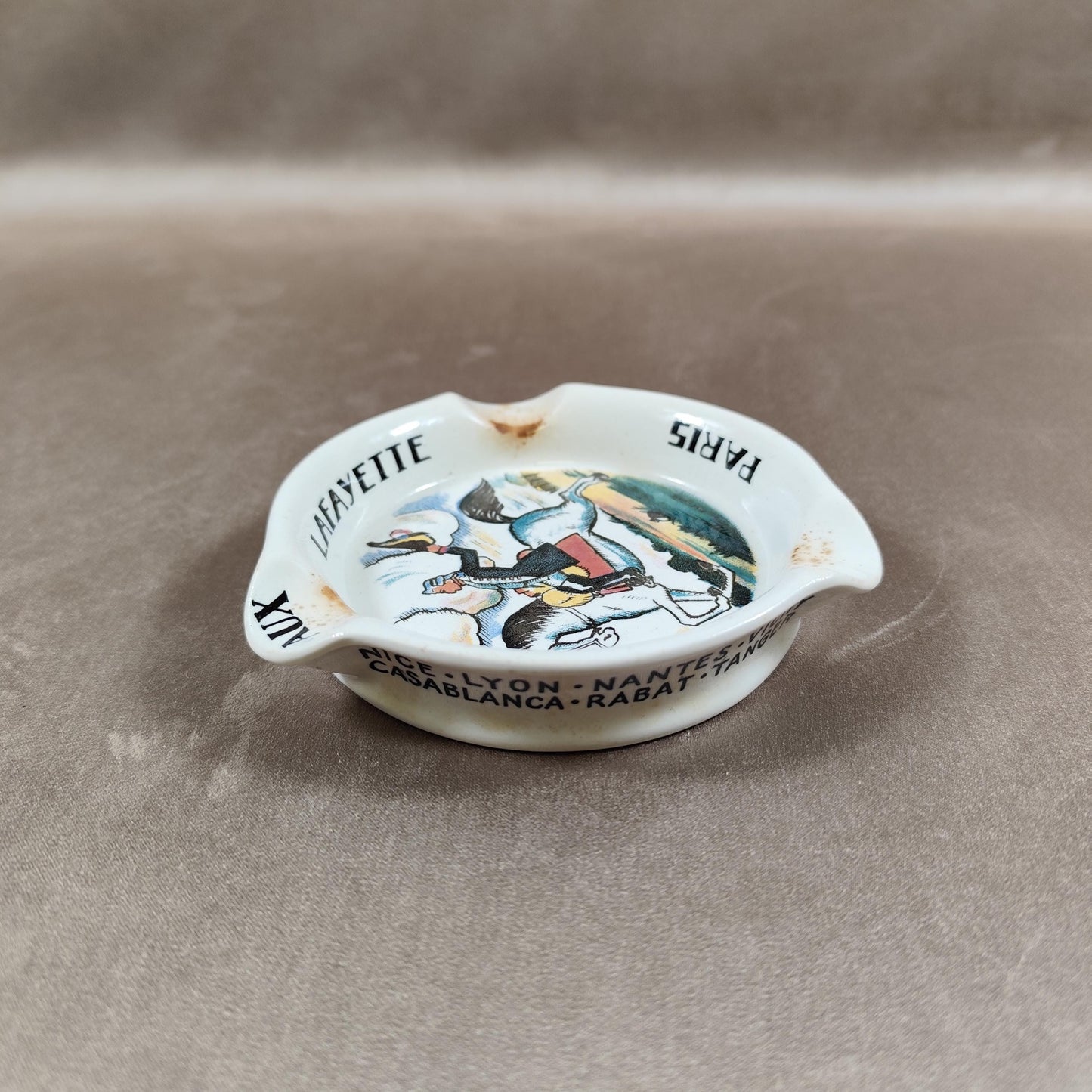 Cendrier Publicitaire Les Galeries Lafayette par Sarreguemines Made in France Vintage 1950