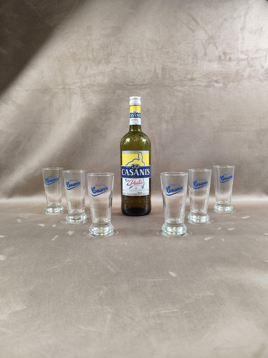 Lot de 6 verres Casanis Made in France Vintage 1980