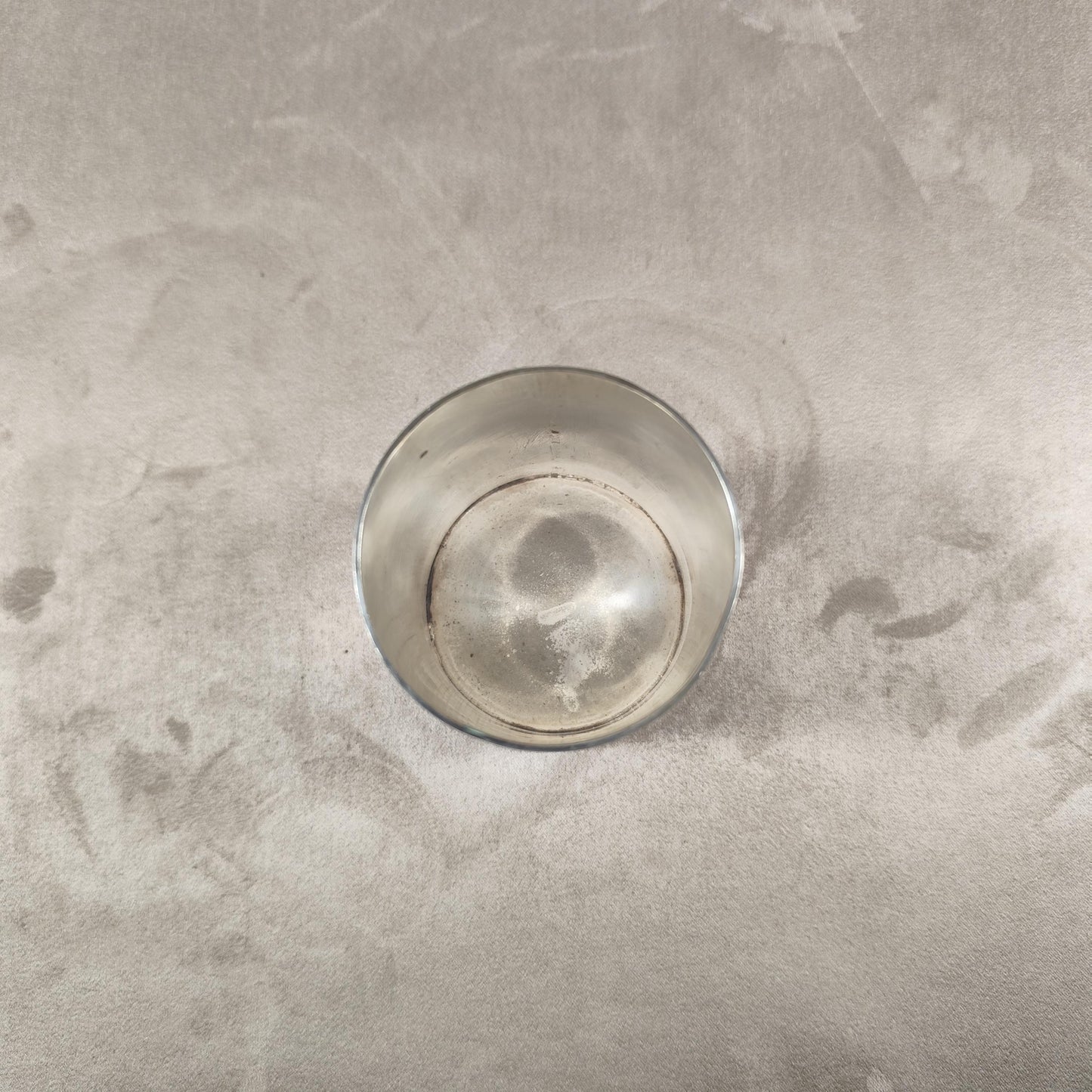 Timbale de baptême en métal argenté Poinçon d'orfèvre Léon Paris Made in France Vintage 1950