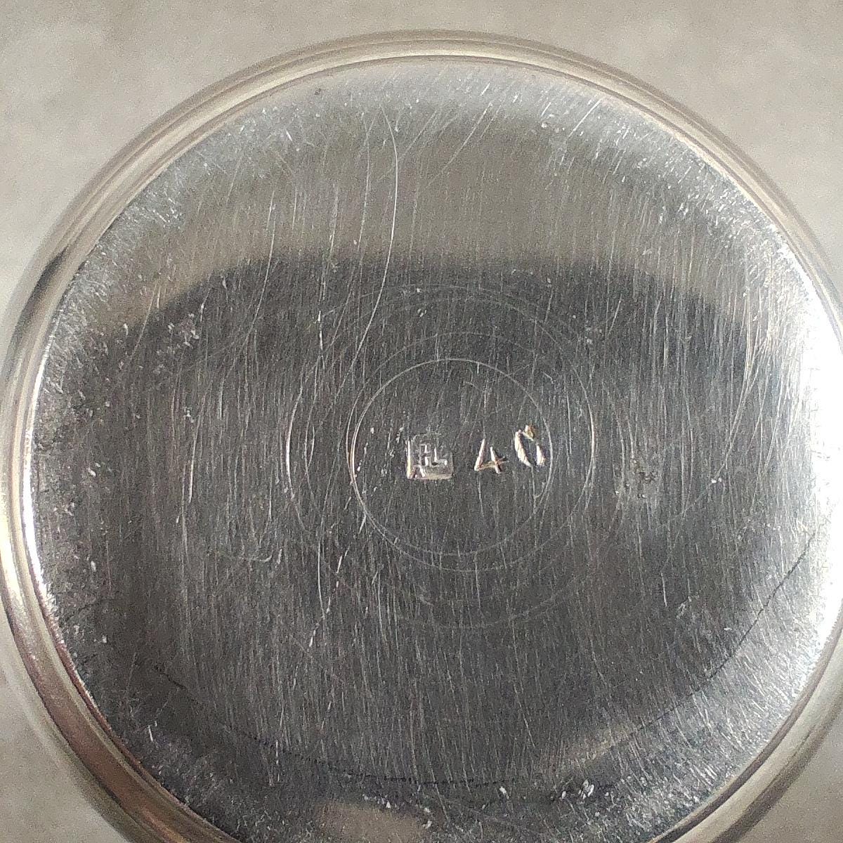 Timbale de baptême en métal argenté Poinçon d'orfèvre Fagneau Made in France Vintage 1950